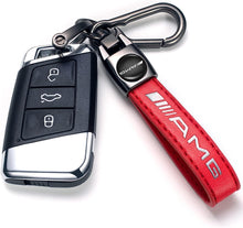 Load image into Gallery viewer, Mercedes Benz AMG Red Genuine Leather Keychain