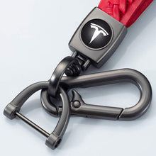Load image into Gallery viewer, Tesla Leather Braided Keychain