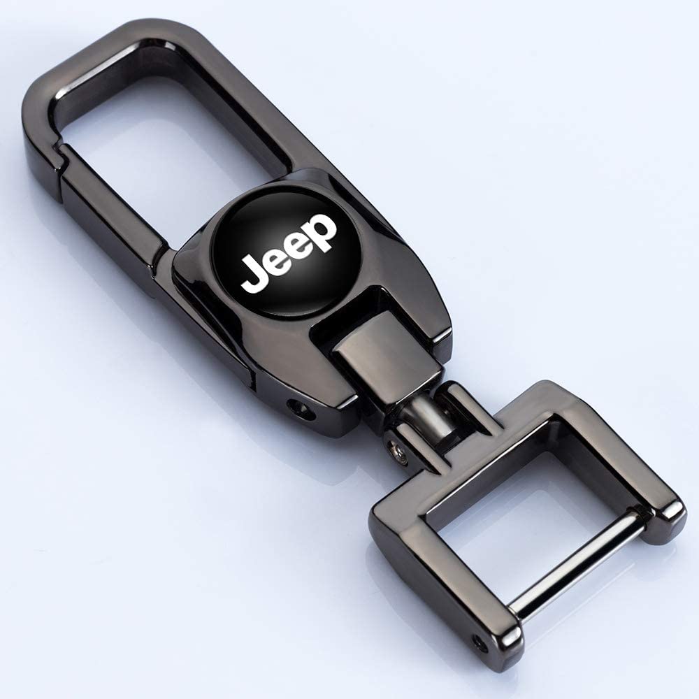 Jeep Black Alloy Keychain