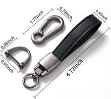 Load image into Gallery viewer, Leather Car Keychain Key Ring for Men and Woean, Key Fob Car Accessories Family Present
