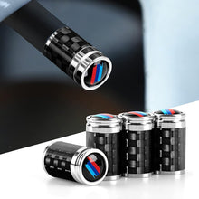 Load image into Gallery viewer, BMW Carbon Fiber M Valve Stem Caps
