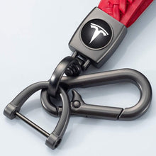 Load image into Gallery viewer, Tesla Leather Braided Keychain
