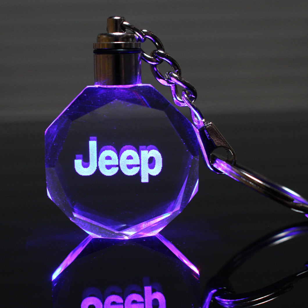 Jeep LED Crystal Keychain 😍
